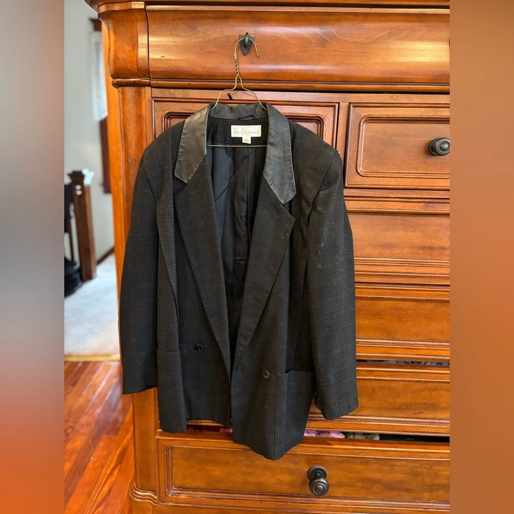 Vintage David Benjamin Women's Black Skirt Suit Size 5 - Picture 2 of 7